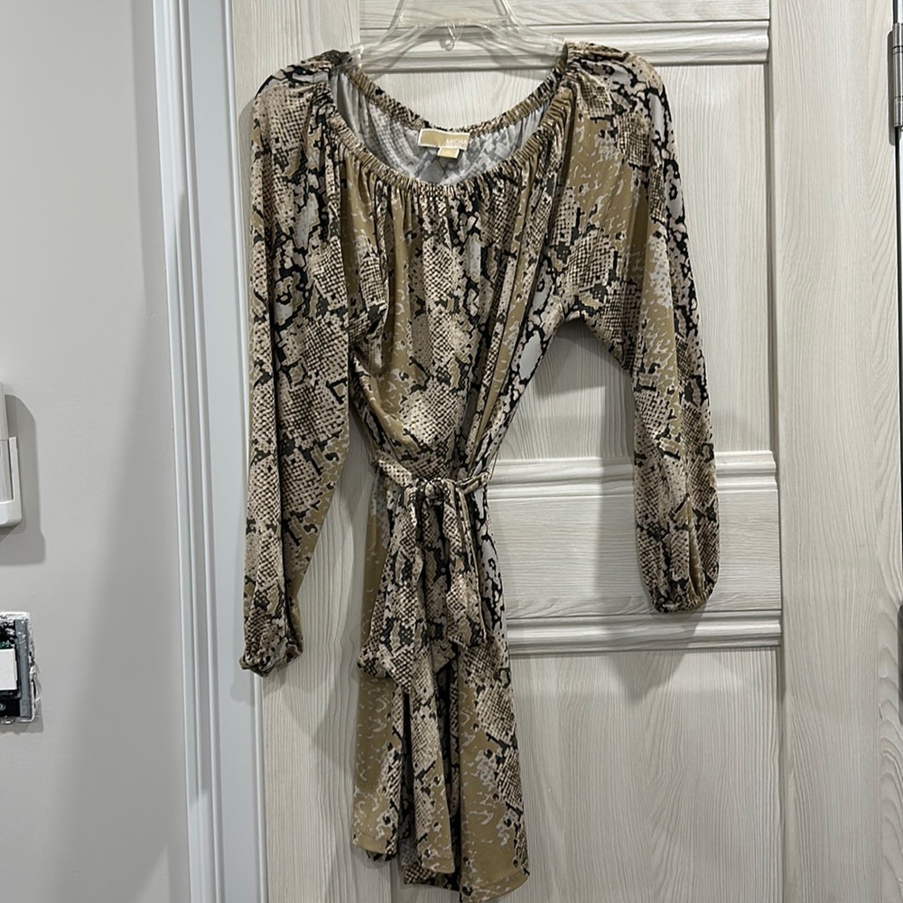 Michael kors Leopard dress with belt tie